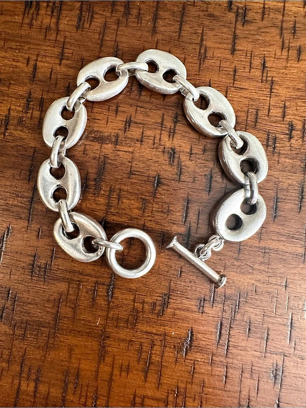 Sterling Silver Toggle Bracelet in Silver